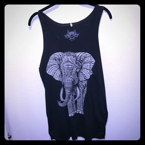 Elephant print tank top